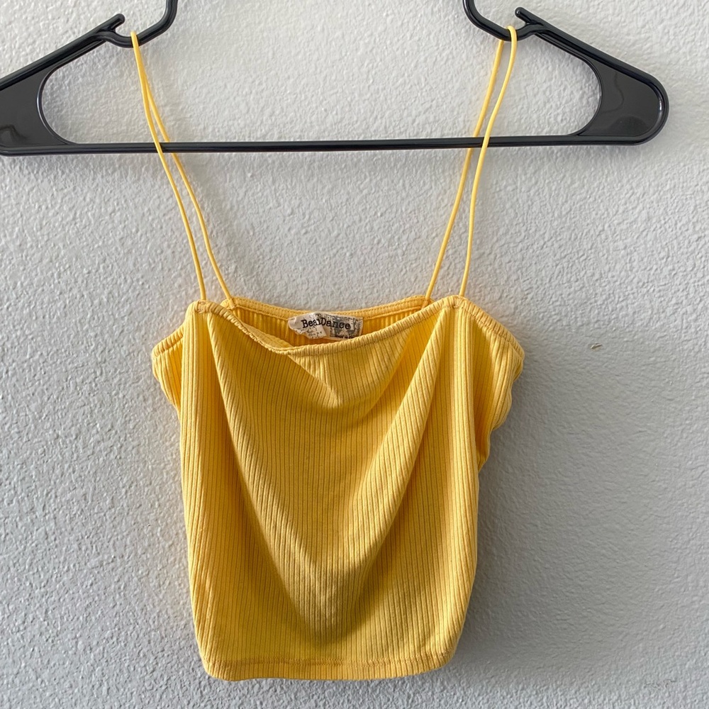 BEAR DANCE - yellow crop top - Size Small